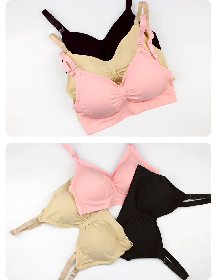 

Nursing Pregnant Bra Breastfeeding Adjustment Type Gather Seamless Maternity Clothes Women Breathable Sujetadores Underwear