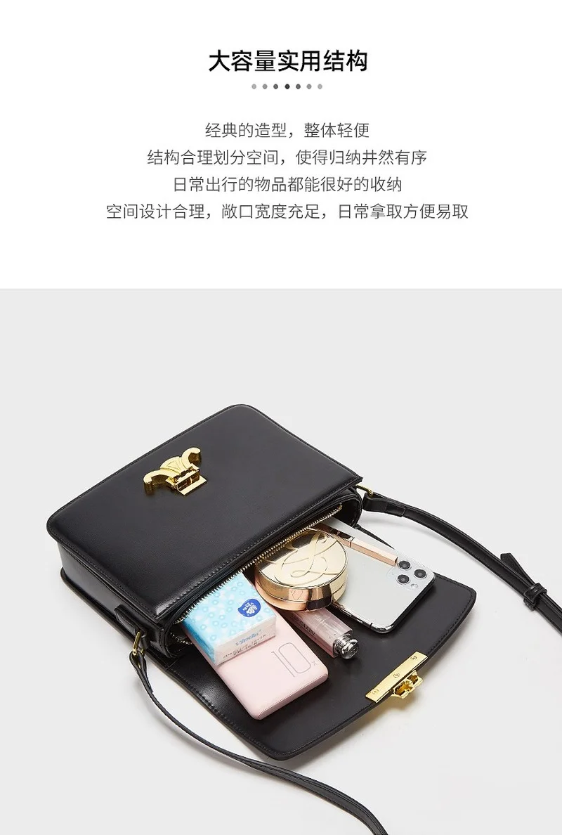 

Genuine leather handbags 2021 summer new tofu bag small square bag shoulder messenger bag lady handbag