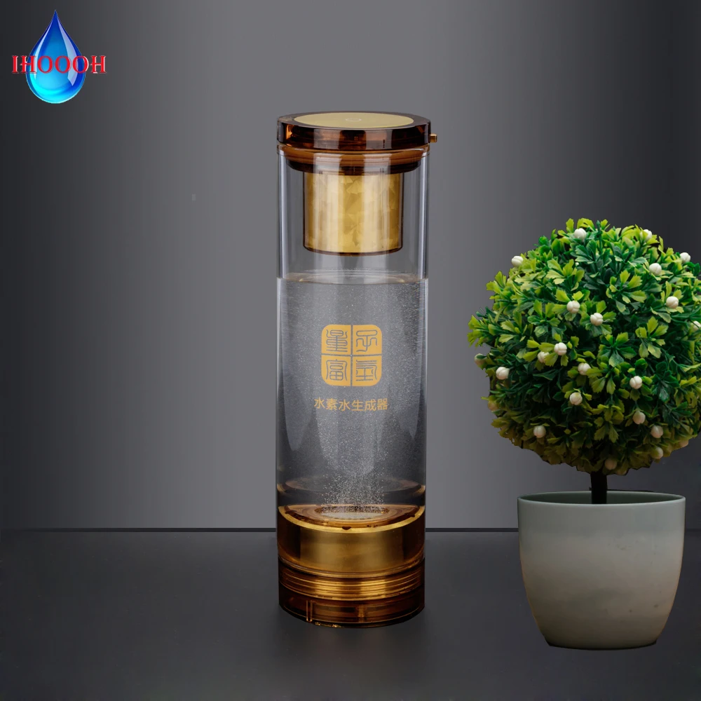 IHOOOH Molecular Resonance 7.8 Hertz Water Rich Hydrogen Generator Bottle Rechargeable PEM Electrolysis Alkaline h2 Glass Cup | Бытовая