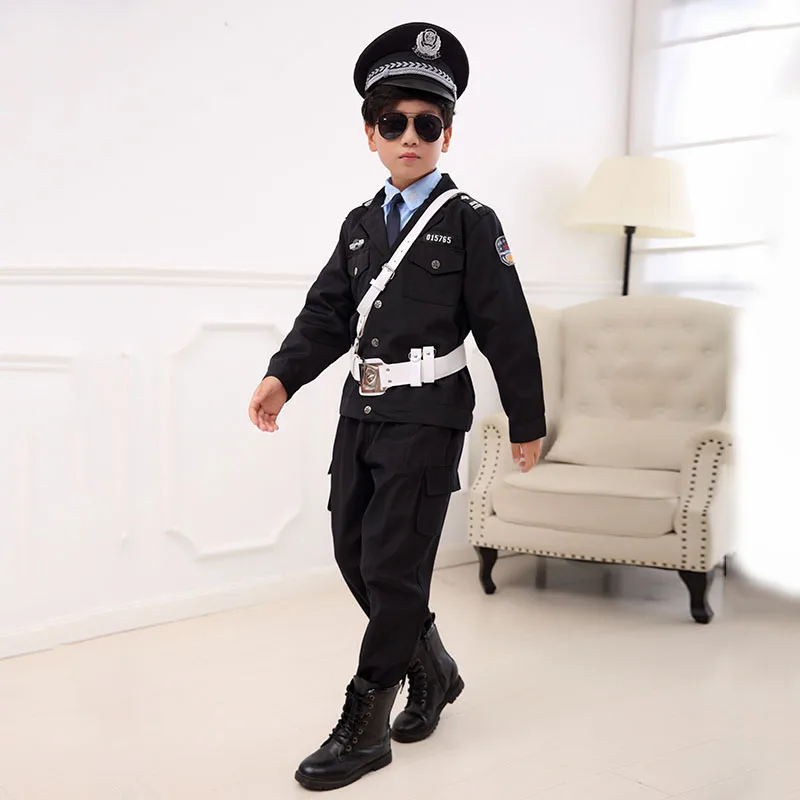 Костюм на Хэллоуин для детей униформа полицейской службы дорожной полиции