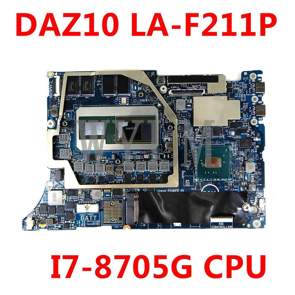 

Материнская плата CN 00D5DD 00D5DD 0D5DD для Dell с процессором I7-8705G DAZ10 LA-F211P, протестирована