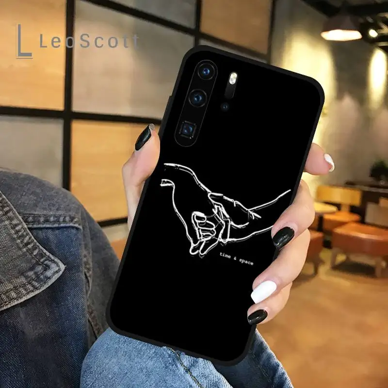

Black white lines ART Phone Case For Huawei honor Mate P 9 10 20 30 40 Pro 10i 7 8 a x Lite nova 5t