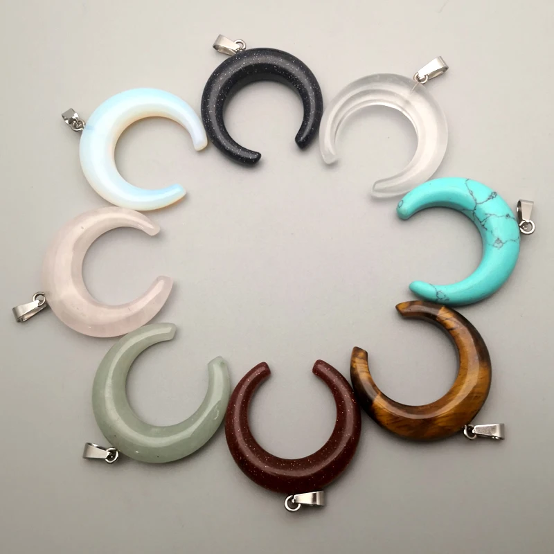 Женское Ожерелье-чокер из натурального камня цвета слоновой кости с подвеской в