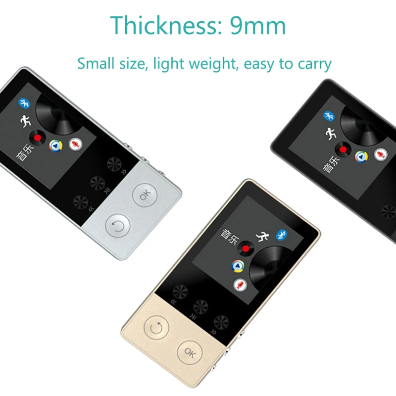 Модный Bluetooth MP3 музыкальный плеер с сенсорным экраном портативный универсальный 8