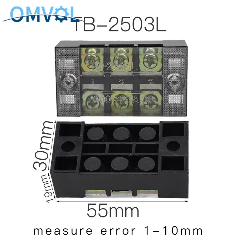 Винтовая Клеммная колодка 600 в 25 А TB 2503 2504 2505 2506 2510 2512 |Клеммные колодки| |