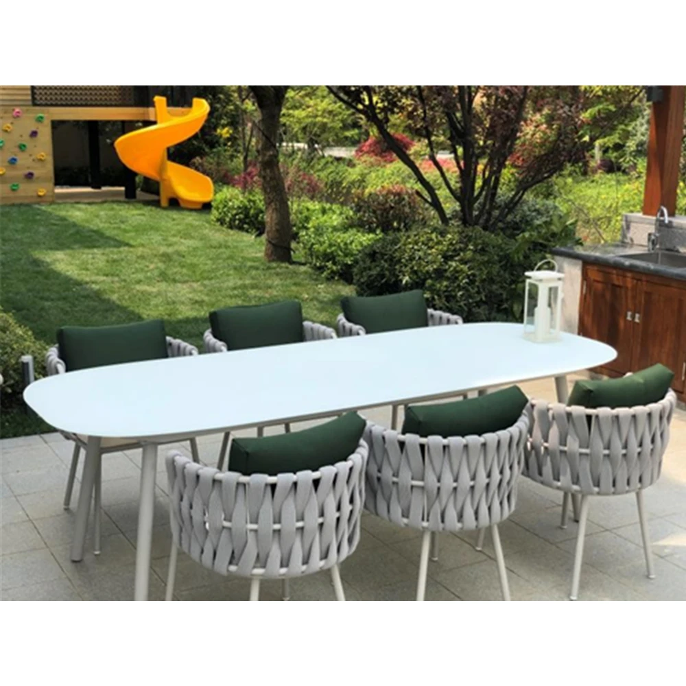 Цена по прейскуранту завода отель веревка обеденный набор патио мебель балкон