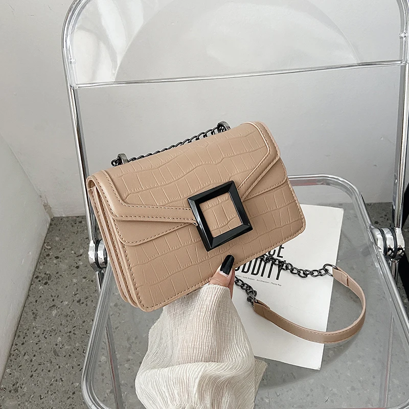 Роскошные женские сумки Дизайнерская кожаная сумка через плечо с цепочками