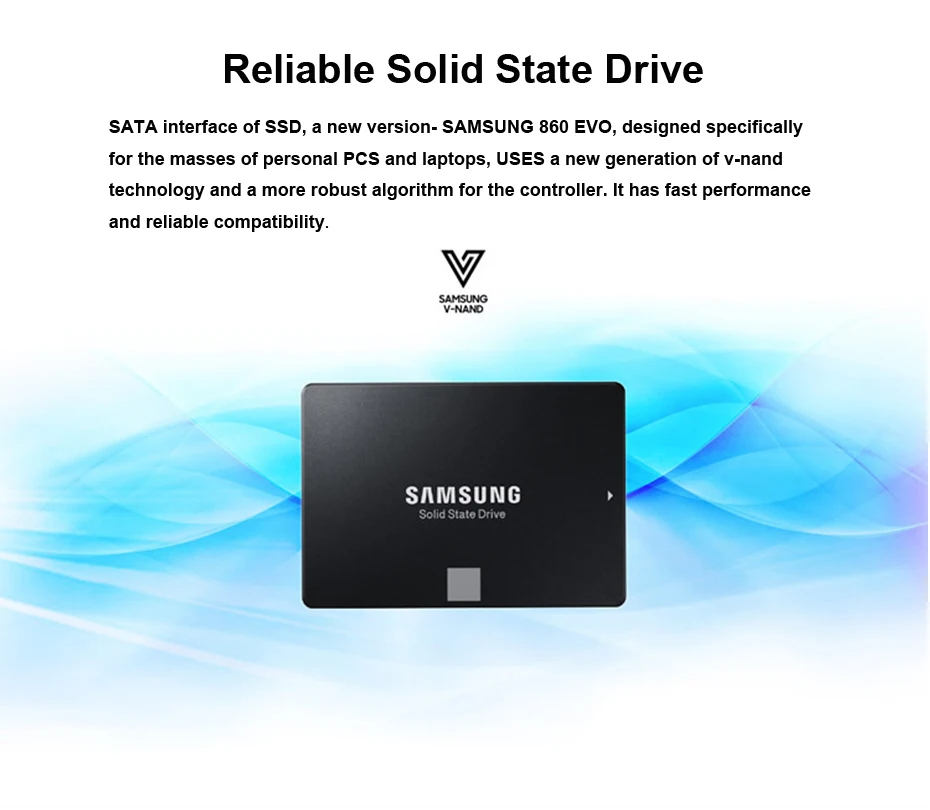 SAMSUNG Internal Solid State Disk 860 EVO SSD 250GB 500GB 1TB TLC SATA III 2.5 Inch HDD for Laptop