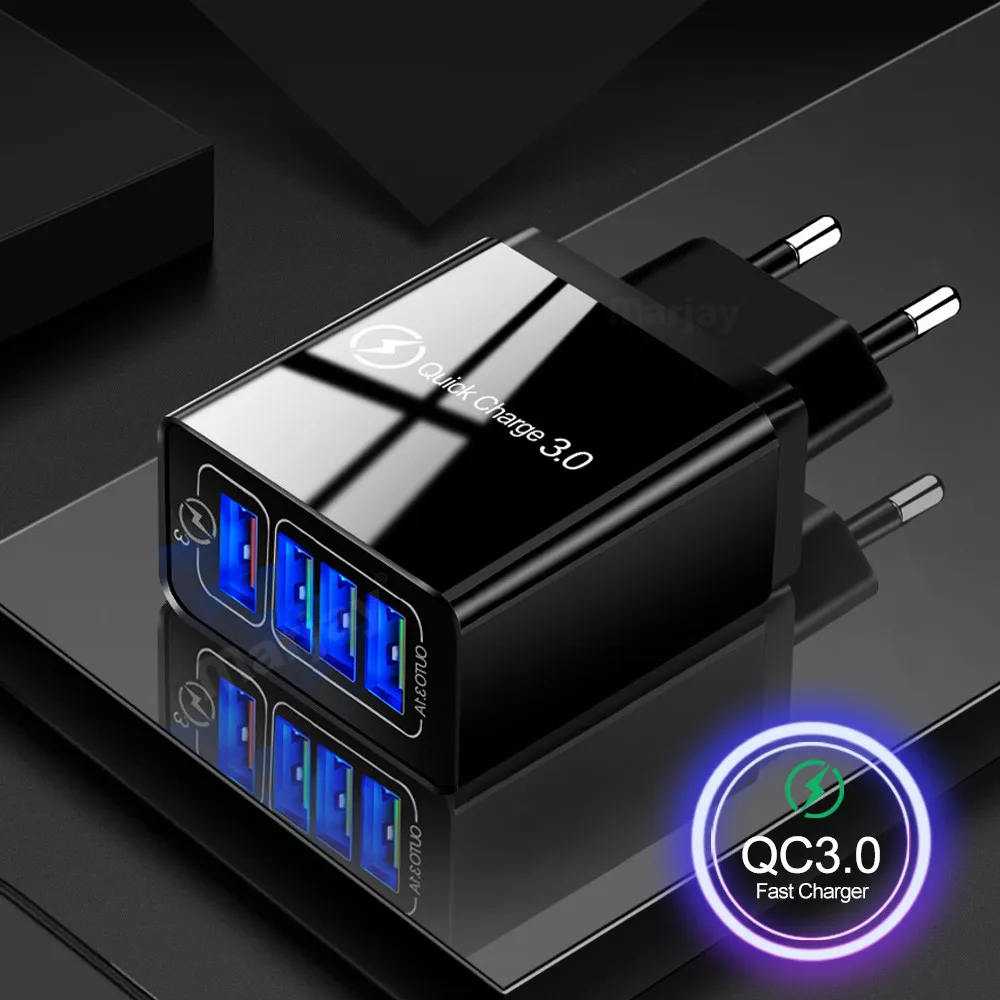 USB адаптер для быстрой зарядки 3 0 штепсельная вилка стандарта ЕС США