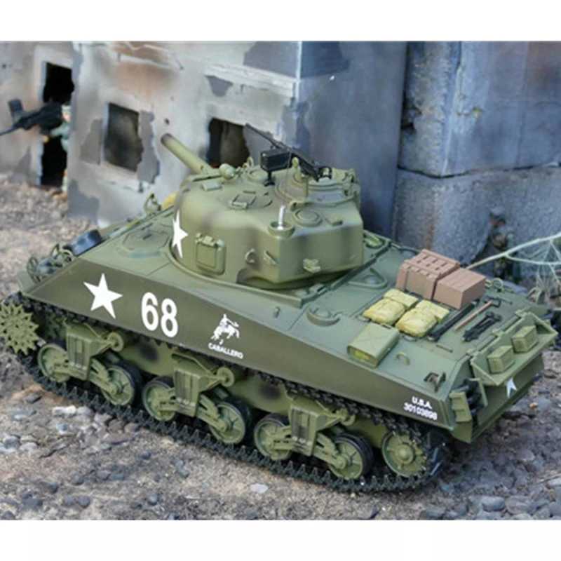 LeadingStar Heng Long 3898-1 2 4G 1/16 US Sherman M4A3 Радиоуправляемый боевой автомобиль | Игрушки и