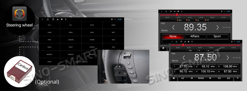 SINOSMART 4 ядра/8 ядерный процессор, 2G ram Android 8,1 автомобильный аудио gps навигатор плеер для Toyota RAV4