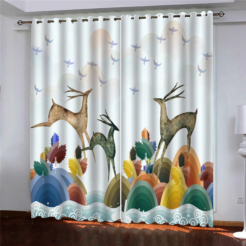 

Blackout 3D Curtains Living Room Bedroom cartoon Modern Curtains For Kids Room Kitchen Drapes Home Room Decor