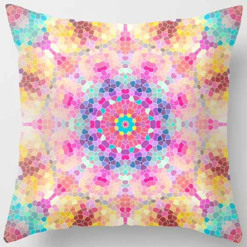 

Mandala flowers Pillow case beauty square round flower pattern high quality pillow cover size 45*45cm