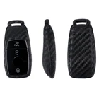 Чехол для ключа из углеродного волокна с 3 кнопками для Mercedes Benz C200L E300L S320 S350 S450l S500l Amg GLC