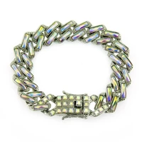 hip hop mens color rhinestone bracelet party birthday gift jewelry bracelet