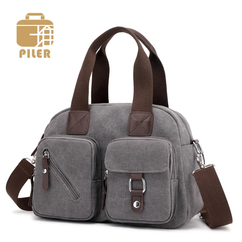 Винтажная Холщовая Сумка Piler женская сумка на плечо сумки Женский кошелек для