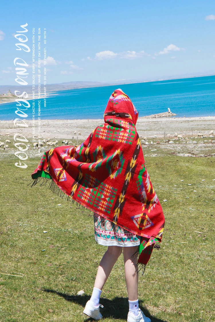 

Russian Retro Style for ladies muslim scarves Tassel Flower scarfs Travel Photo Square blanket Scarf Shawl