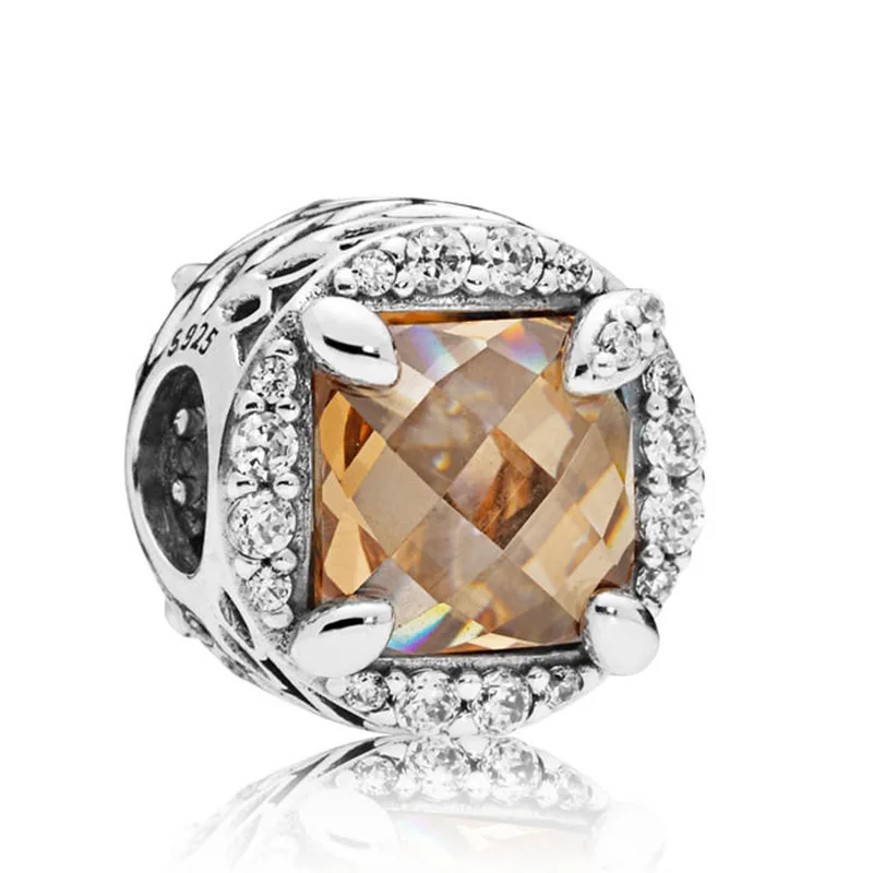 

Amaia Hot Sale 925 Sterling Silver Shining grain wheat ears beads Fit Original Bracelet Women Jewelry Making Gift