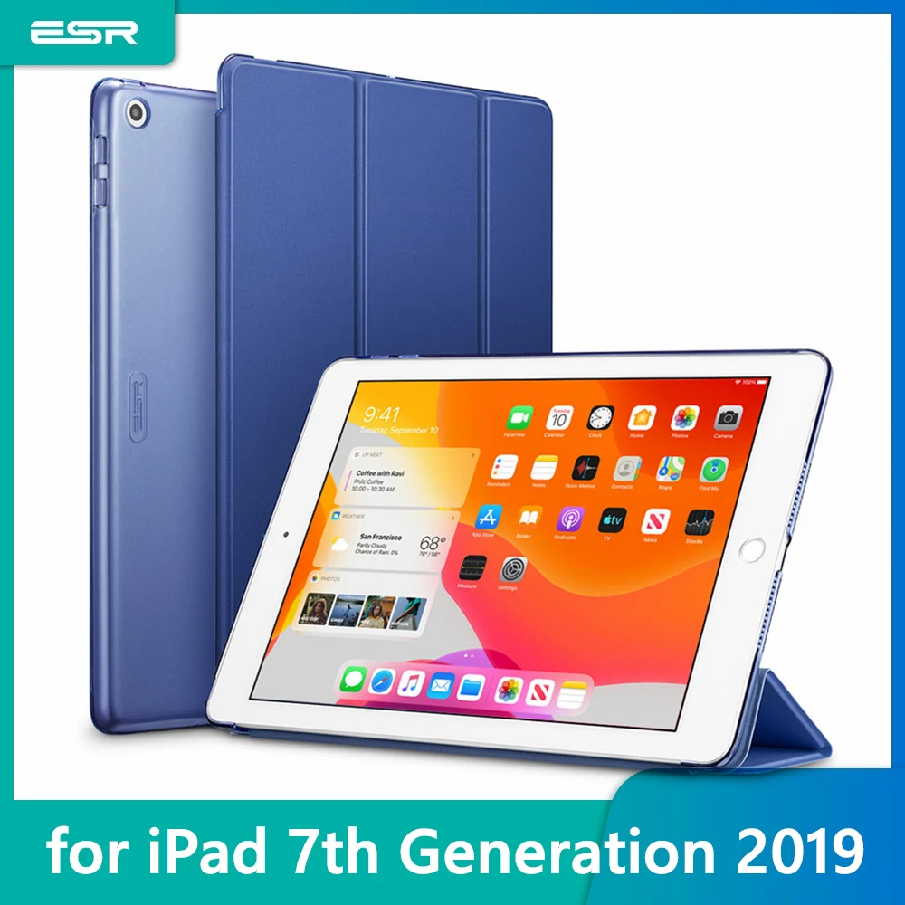 ESR чехол для iPad 7th Gen 10," 10,2 ударопрочный Ptotective чехол Trifold Smart Auto Sleep Wake Fold Stand чехол для iPad 7