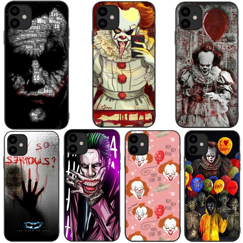 Мягкий чехол для iPhone 12 Pro Max 11Pro Joker 12mini X XR XS SE 6 6s 7 8 Plus с изображением клоуна из