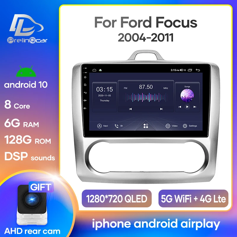 Автомагнитола prelingcar для Ford Focus 2 Mk 2004 2011 стерео мультимедийный видеоплеер