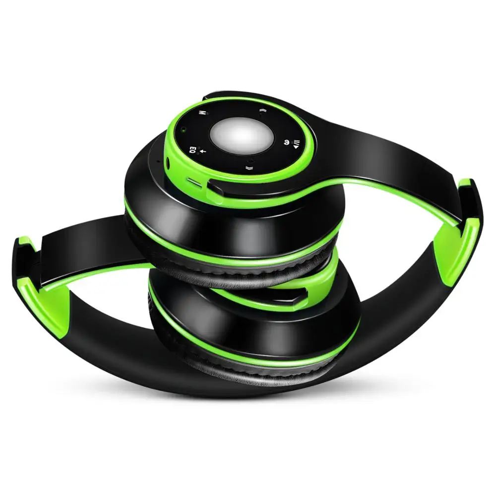 2020 new Stereo Audio Mp3 Player Colorful Bluetooth Headset Wireless Earphones Support SD card with Micphone play 15 hours | Электроника
