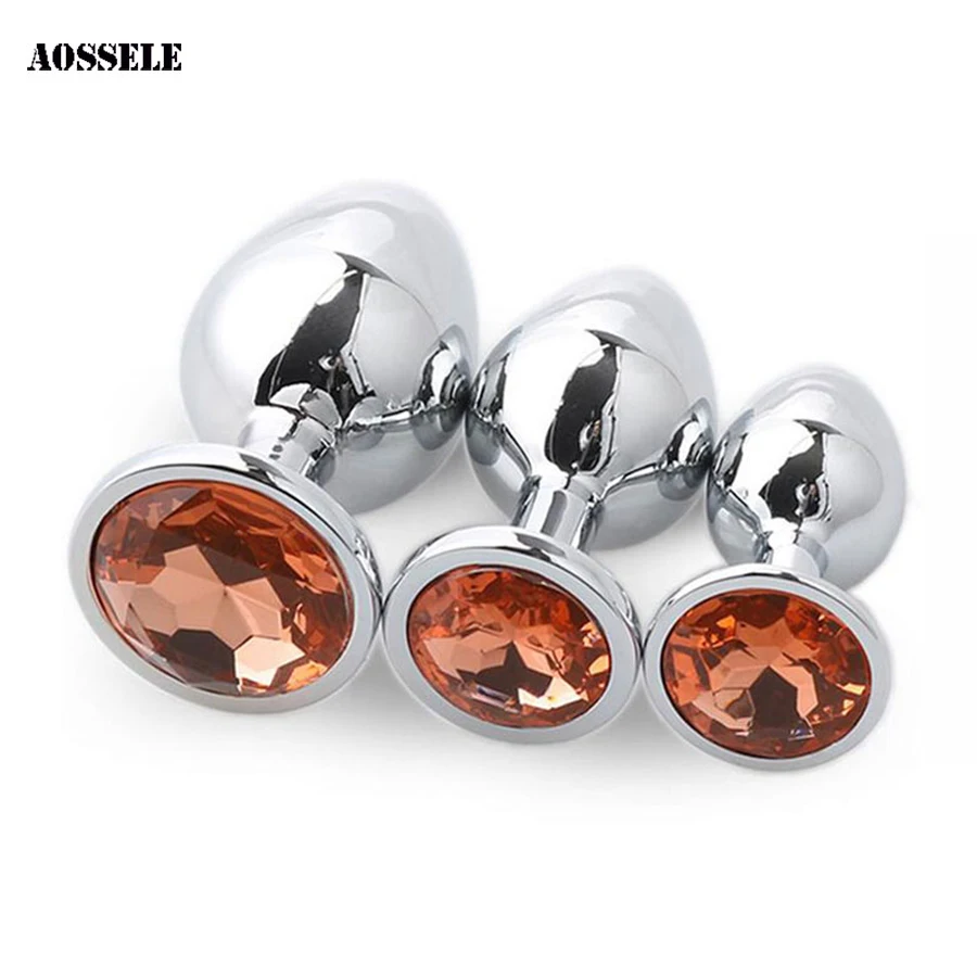 Анальная пробка из нержавеющей стали ювелирная бутанка Женский массажер