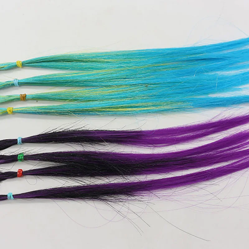 

3Pcs/Pack Braided Fashion Hair Accessories Rubber Bands Ponytail Hair Ornament Gradient Color Kids Hairpins Wig Cute