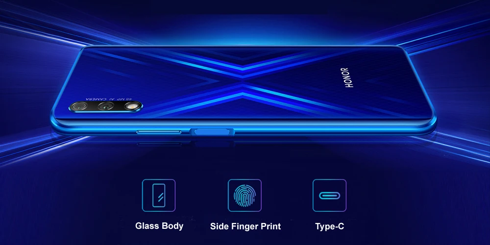 Honor 9X Смартфон Honor 9X Pro 4000 мАч батарея 7нм Kirin 810 48MP Авто всплывающий caemra Google Play поддержка