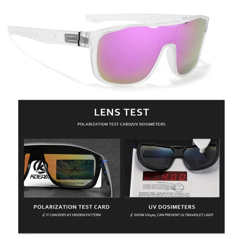 Солнцезащитные очки унисекс KDEAM поляризационные в спортивном стиле для вождения