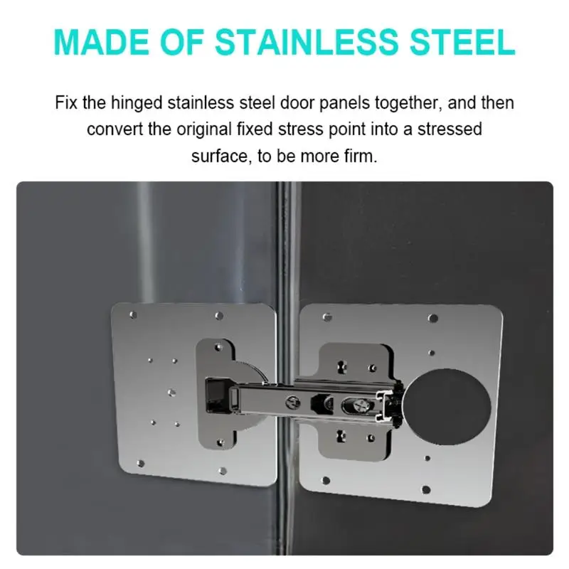 

1-3pcs Hinge Repair Plate Stainless Steel Plate Repair Accessory for for Cabinet Furniture Drawer Window Diy