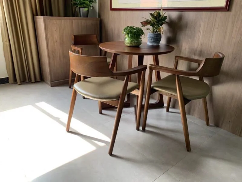 Скандинавский обеденный стул из твердой древесины стул-президент Кеннеди