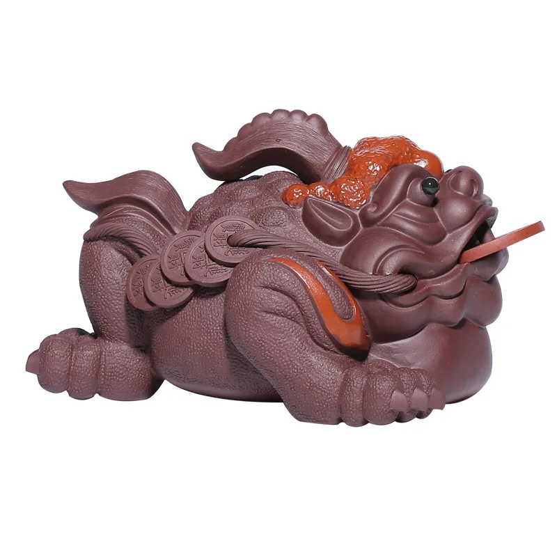 

Чай Yixing Zisha ручной работы, домашний питомец, фиолетовая глина, искусственный чай, подарки, Fortune Head Jin Chan