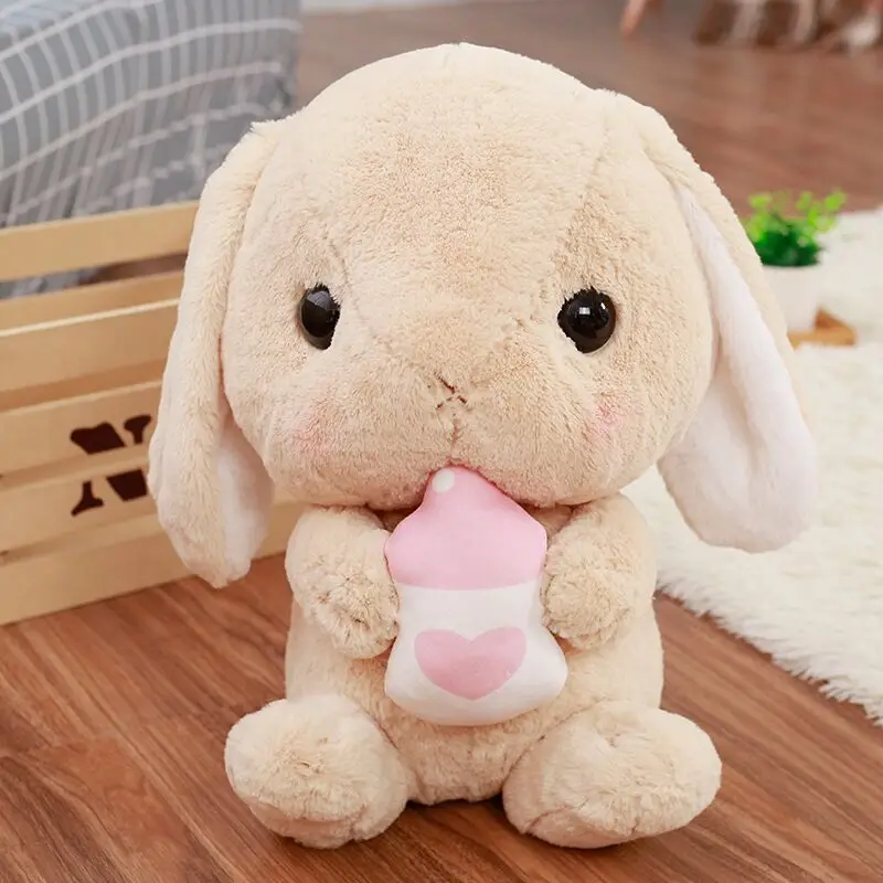 

Lop-eared Rabbit Baby Accompany Sleep Plush Doll Kawaii Bunny Rabbit Stuffed Toys Creative Birthday Christmas Gift 45CM