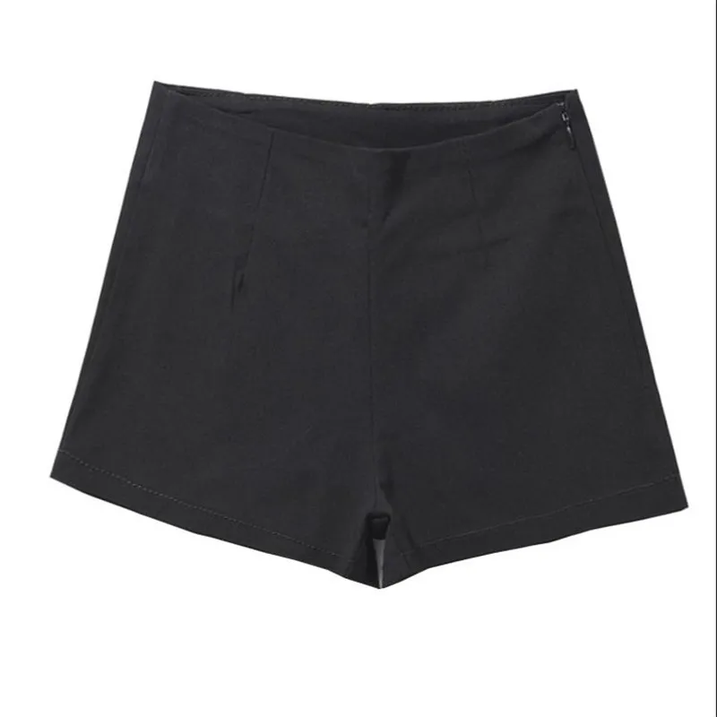 

White Black High Waist Shorts Women 2021 Summer Side Zipper Tight Elastic Sexy Dancing Sports Fitness Shorts For Girls Hot Pants