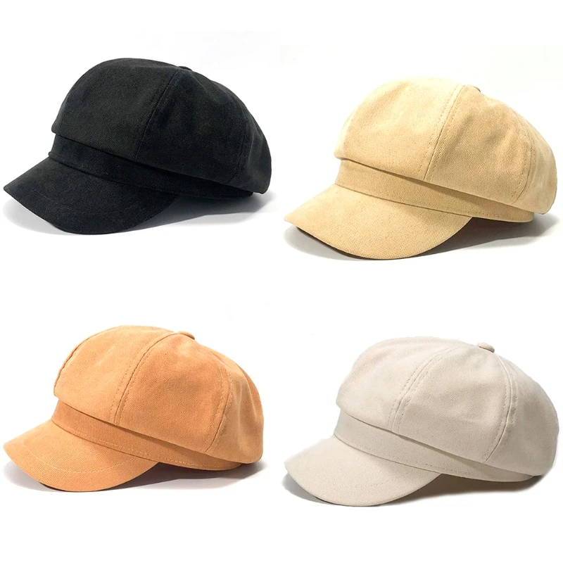 

Однотонный берет, винтажная художественная шапка, маленькая шапка художника, классические осенне-весенние и зимние шапки, теплая восьмиуго...