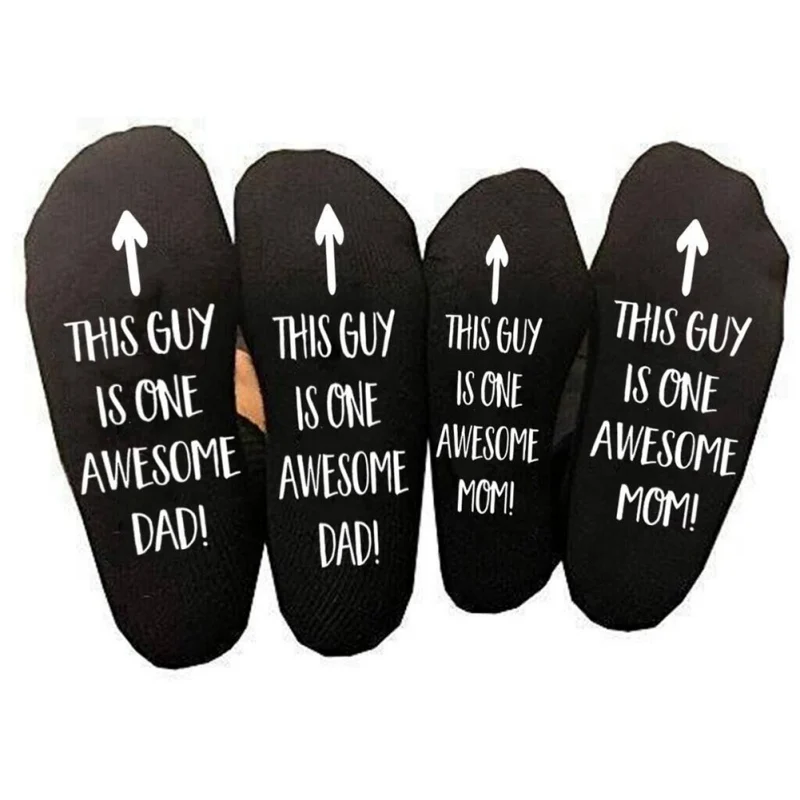 Хлопковые носки с буквами классная мама папа Веселые Игровые Носки подарок