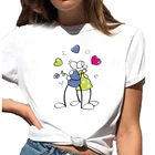 Женские футболки с принтом LOVE Graphic, модная забавная Повседневная футболка с коротким рукавом, топы, футболки, лето 2021