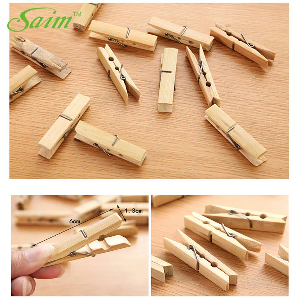 20 шт. прищепки для одежды из бамбука|Бельевые прищепки| |