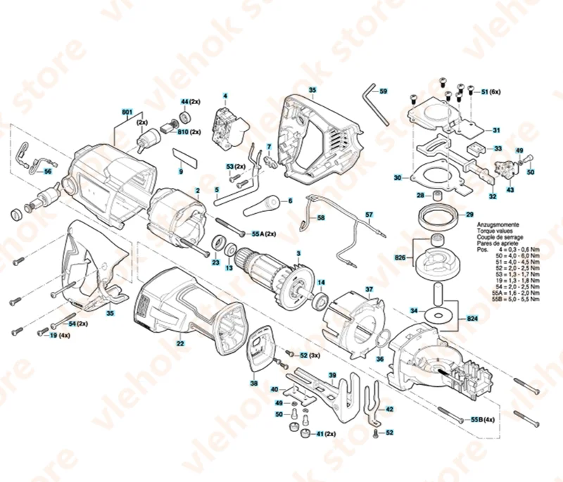 220-240В арматурный ротор для BOSCH GSA120 1604010B 7E аксессуары электроинструмента части