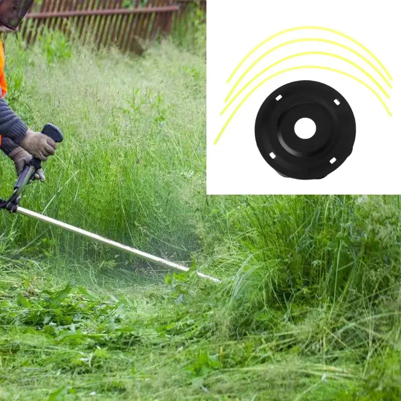 

C7AC 1 Set Universal Grass Trimmer Head with 4 Cables Brush Cutter Accessory Home Garden Tool Supplies