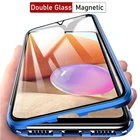 Алюминиевый магнитный металлический бампер, двусторонний стеклянный чехол для Samsung Galaxy A32, 4G, Samsung, Samsung Galaxy 32, 6,4 дюйма