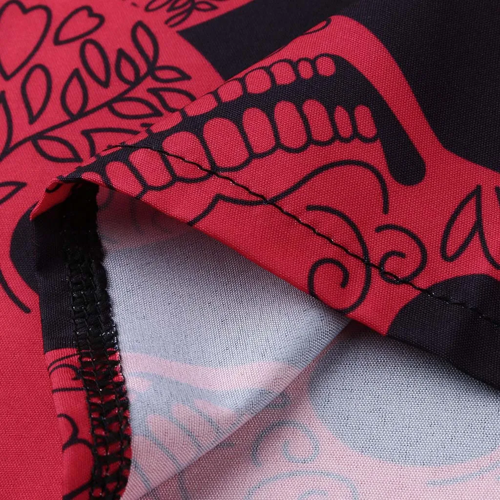 Женская рубашка с длинным рукавом v-образным вырезом и принтом черепа блузки