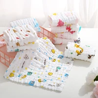 5pcslot baby handkerchief square fruit pattern towel 28x28cm muslin cotton infant face towel wipe cloth baby stuff for newborns