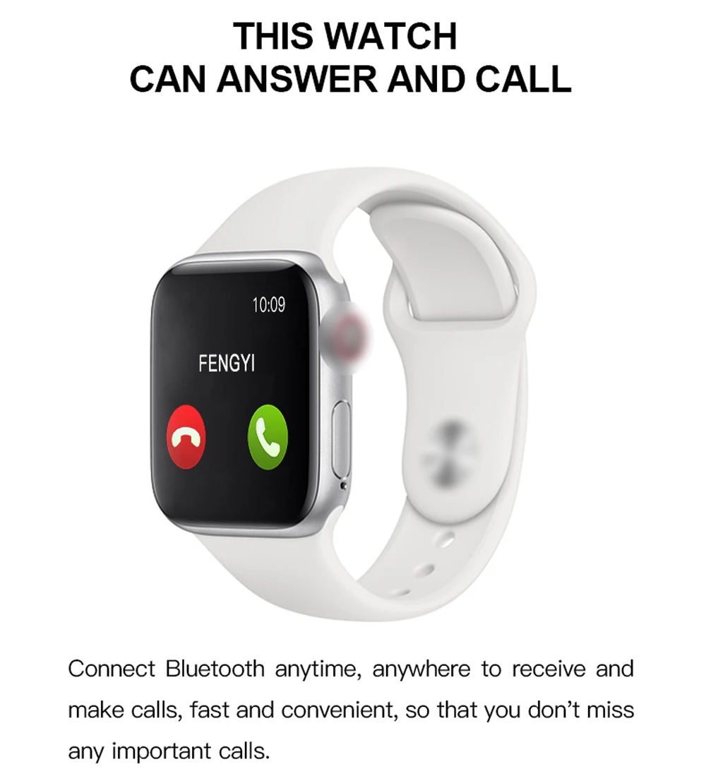 2020 T500 Smart Watch Series 5 Bluetooth Call 44mm Smartwatch Change Strap Heart Rate Monitor for IOS Android Phone PK IWO 12 8 |