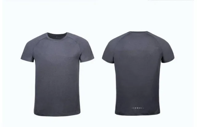 gray Xiaomi youpin Мужская быстросохнущая футболка влагопоглощающая высокая эластичная дышащая Светоотражающая Спортивная рубашка с коротким рукавом - Цвет: gray