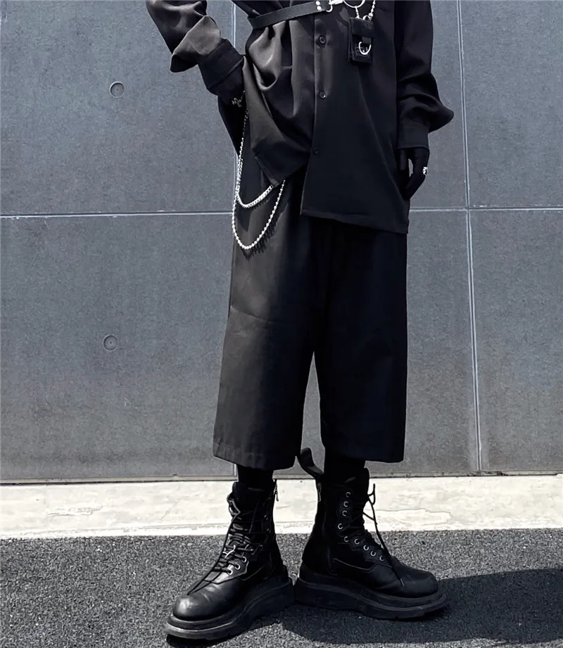 Гонконгский стиль японский свободный костюм с восьмиточечными брюками мужские