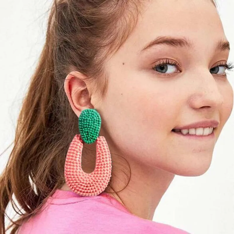 

Big Vintage Earrings for Women Geometric statement earring 2019 metal earing Hanging fashion jewelry trend Bohemian Jewelry