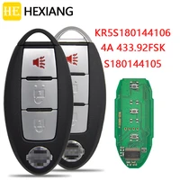 he xiang remote control car key for nissan x trail rogue 2014 2015 2016 433 92mhz 4a chip kr5s180144106 replacement smart card