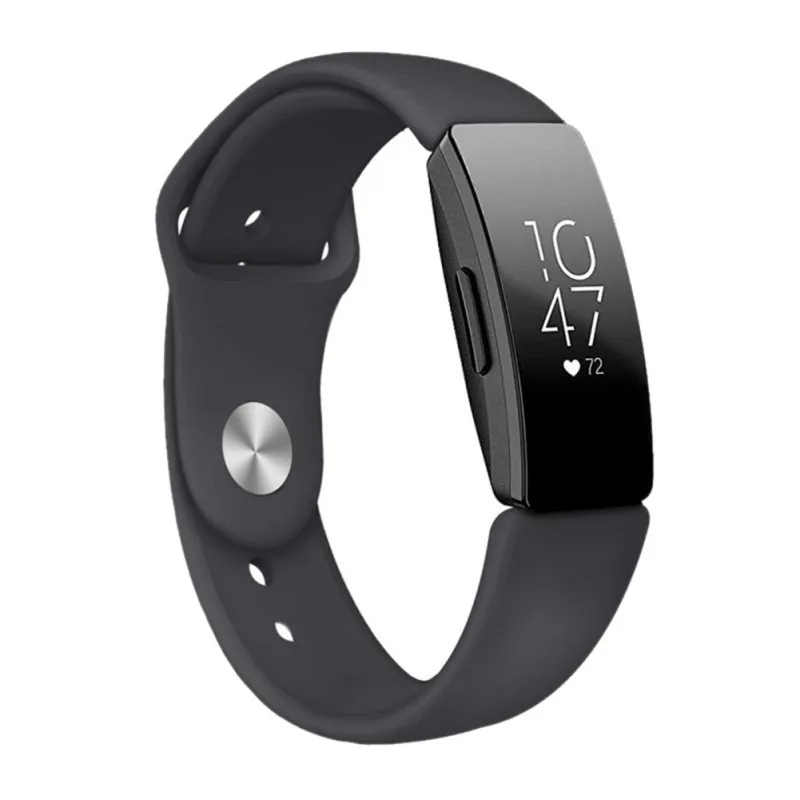 Эргономичный смарт ремешок сменный силиконовый для Fit bit Inspire ремень HR